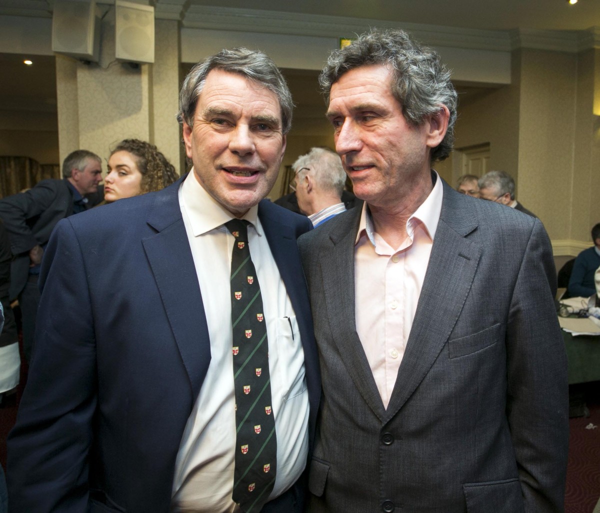 DR Michael Harty IND with former Mayo TD Dr Gerry Crowley at The Falls Hotel Ennistymon Co Clare Count Centre on Saturday evening.Pic Arthur Ellis/Press22.