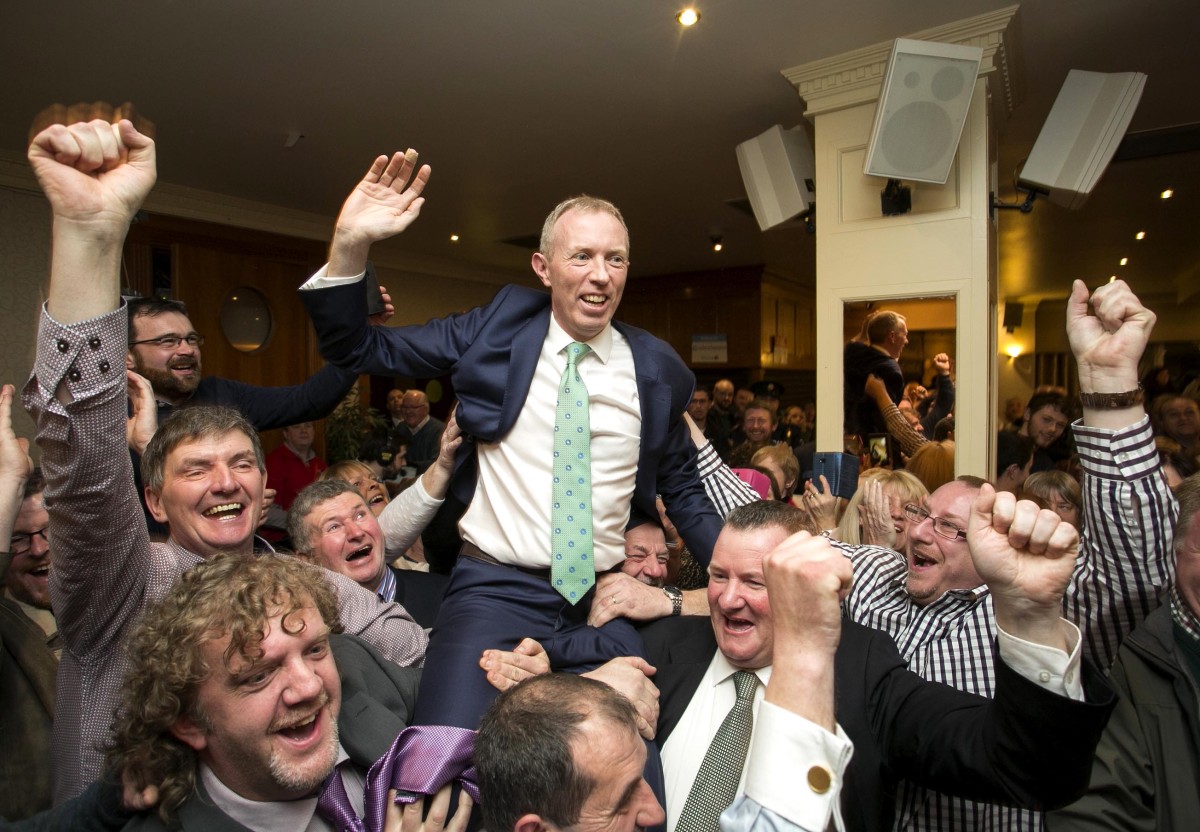 FF Timmy Dooley is elected on the 7th count .Pic Arthur Ellis/Press22.