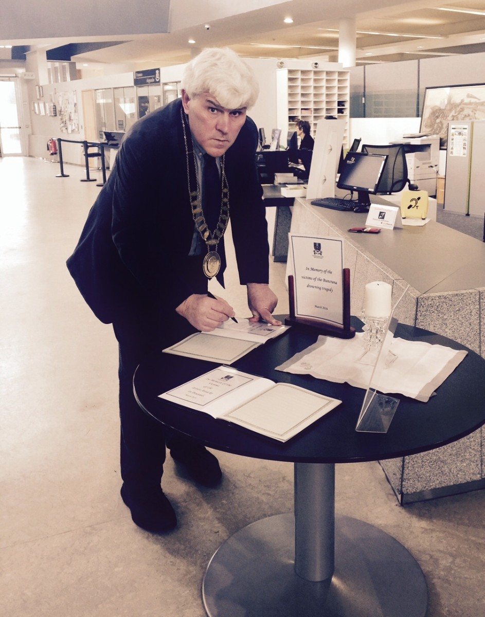 Mayor of Ennis Cllr. Pat Daly pictured at Áras Contae an Chláir today