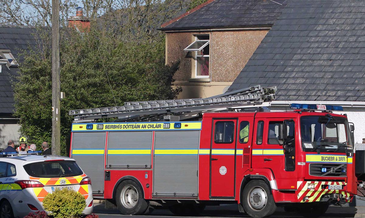 Pensioner rescued from Corofin house fire