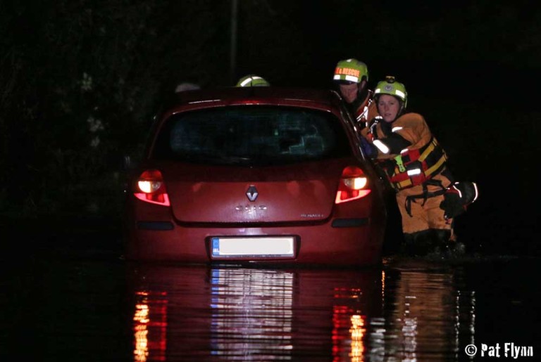 Motorist rescued from flood waters near Clooney
