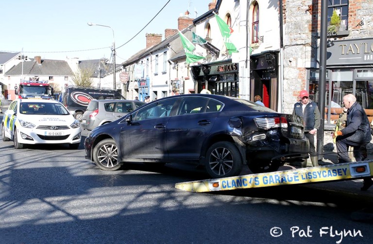 Driver arrested following town centre crash