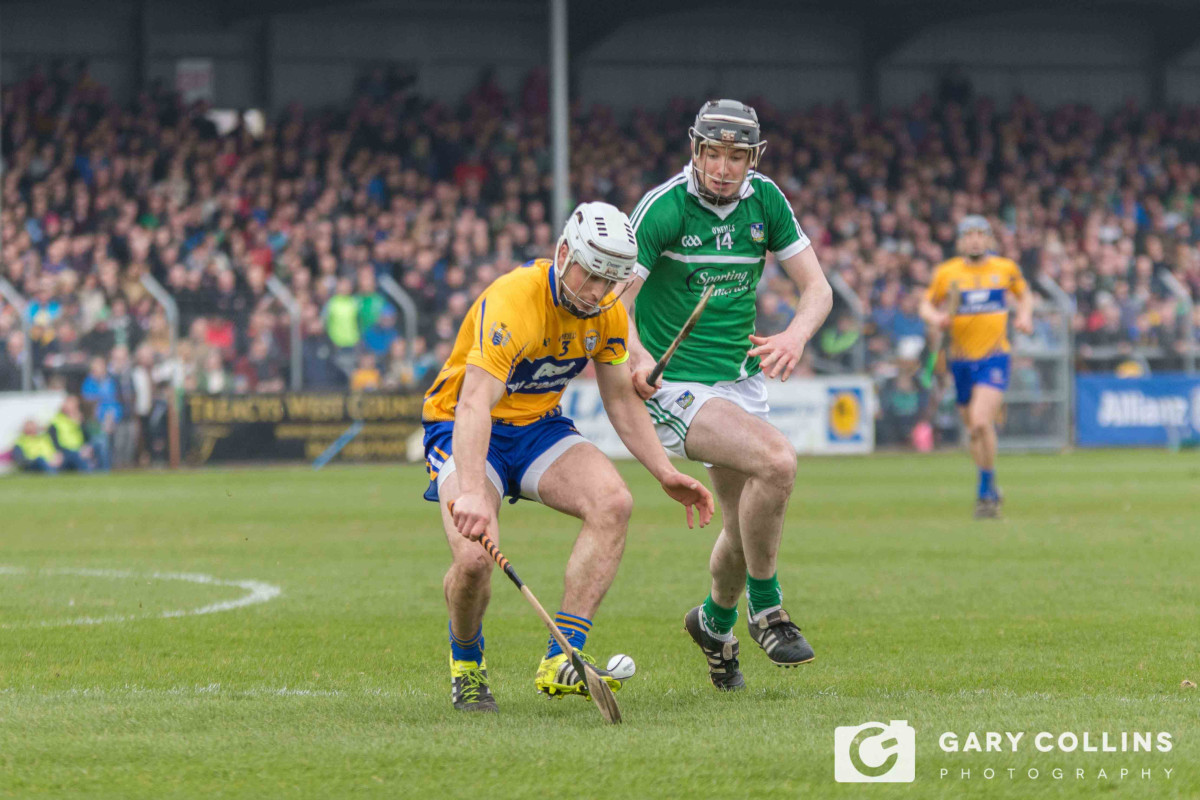 Patrick O'Connor and Declan Hannon in action. Pic: Gary Collins