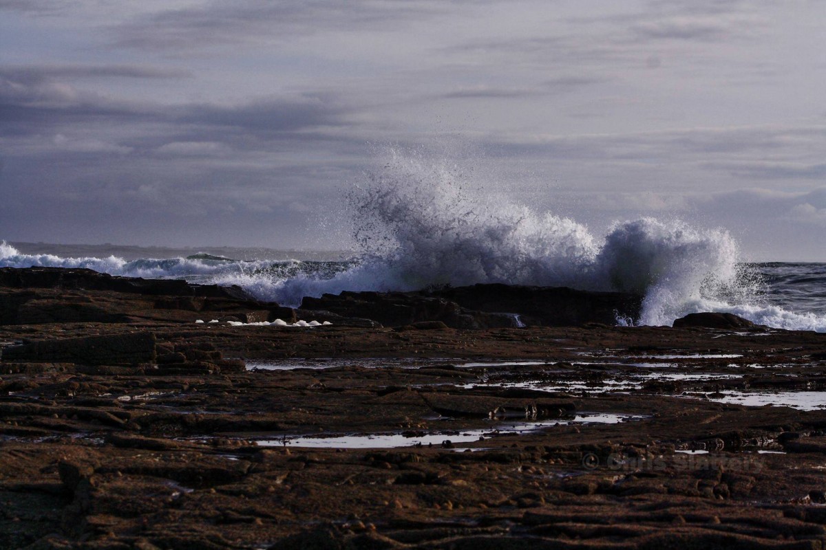 Waves crashing ashore in Liscannor. Pic Chris Slattery