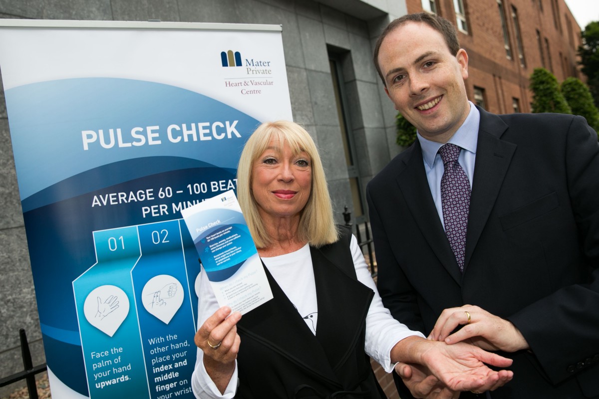 Anne Doyle officially launches “Pulse Check” with Dr John Keaney, Consultant Cardiologist, Mater Private Hospital 