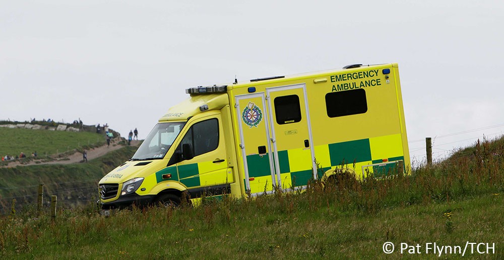 An ambulance leaves the scene at the Cliffs of Moher - Photo: © Pat Flynn 2016