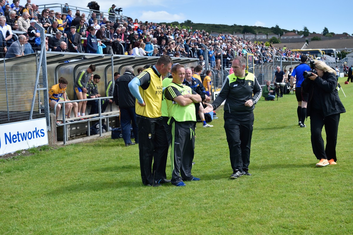 Colm Collins flanked by Mick Bohan and David O'Brien. Pic: Martin Connolly