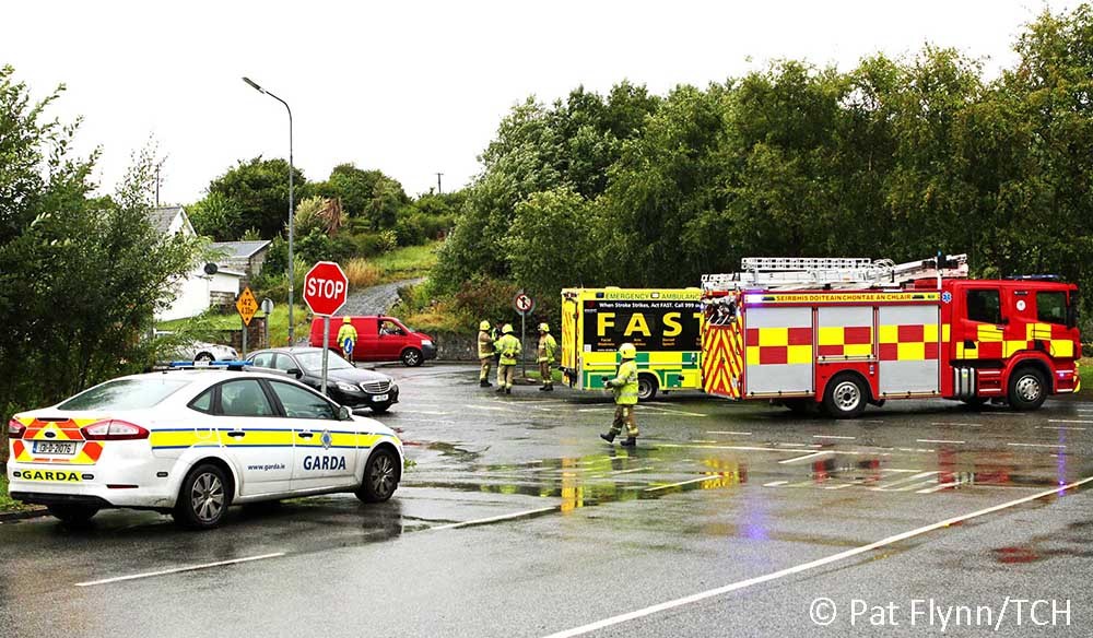 Emergency services at the scene of one of several crashes that have occurred at the Cappahard junction - Photo: © Pat Flynn 2016