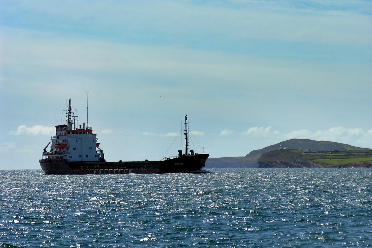 'Bytom' pictured at the mouth of the Shannon Estuary.