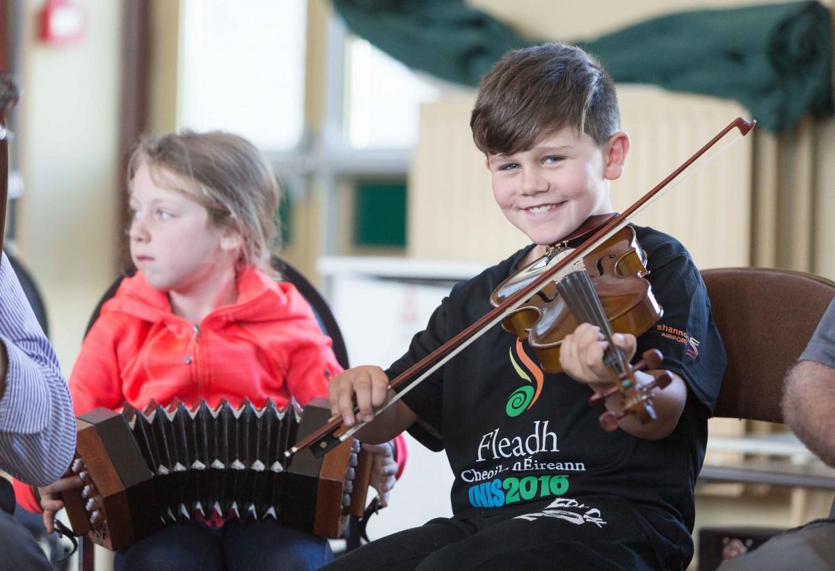 Playing and posing at the same time. Pic: Eamon Ward