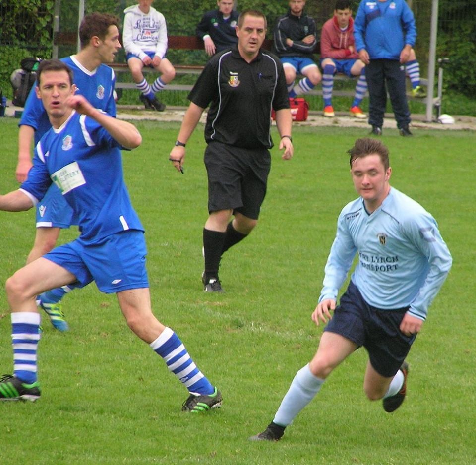 Shannon Town's Andy Russell got the decisive goal. Pic: Oliver Fitzpatrick