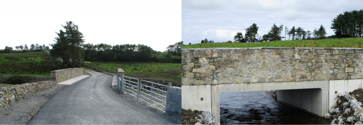 Different shots of the repaired bridge. 