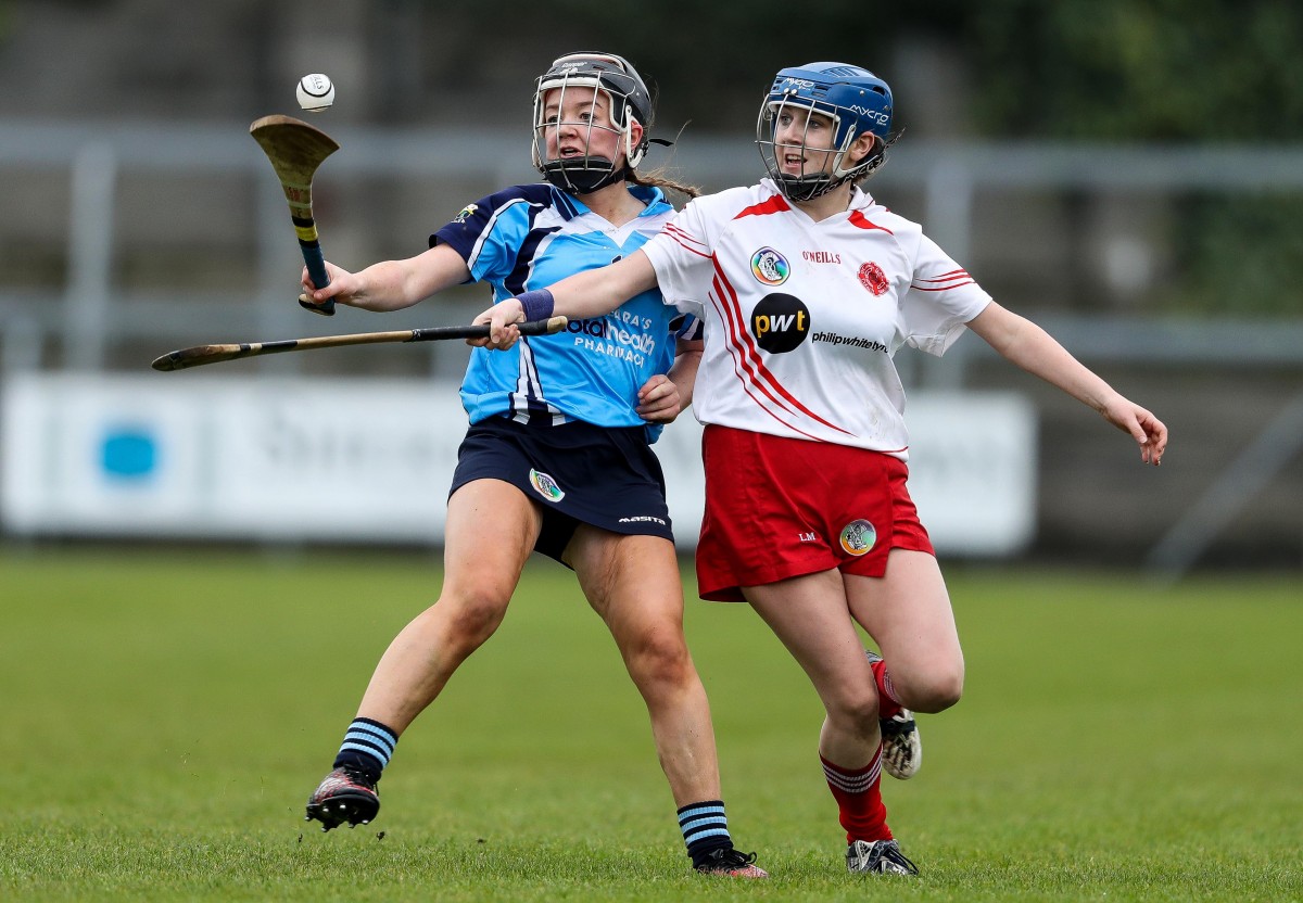 Tullysaran's Louise Mackle with Aoife Power of Scariff Ogonnelloe. Mandatory Credit ©INPHO/Tommy Dickson