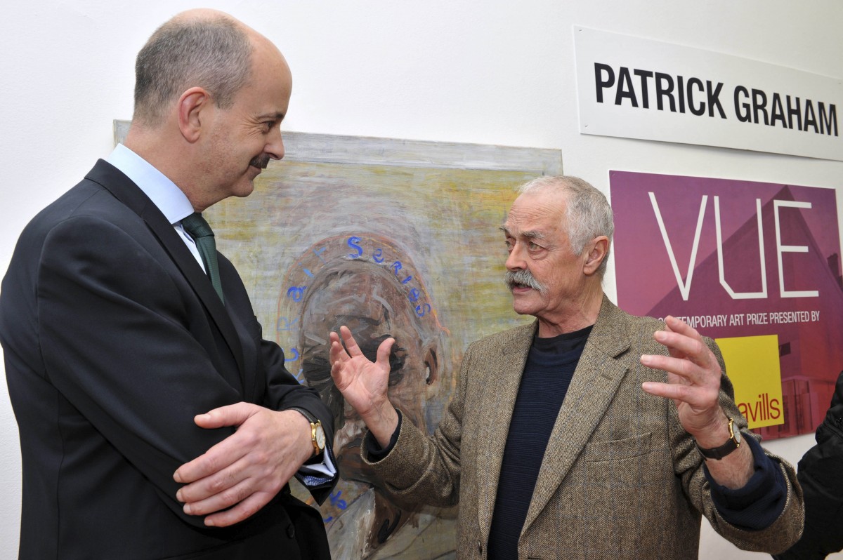 Pictured Patrick Graham and Roland O'Connell, Savills at the announcement of the Savills Art Prize. Pic: Conor McCabe