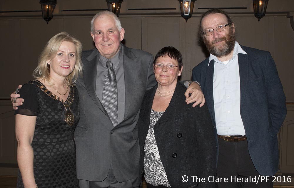 Mayor of Ennis Ann Norton, Flan and Bella Hehir and Genealogist Paddy Waldron - Photo: © Pat Flynn 2016