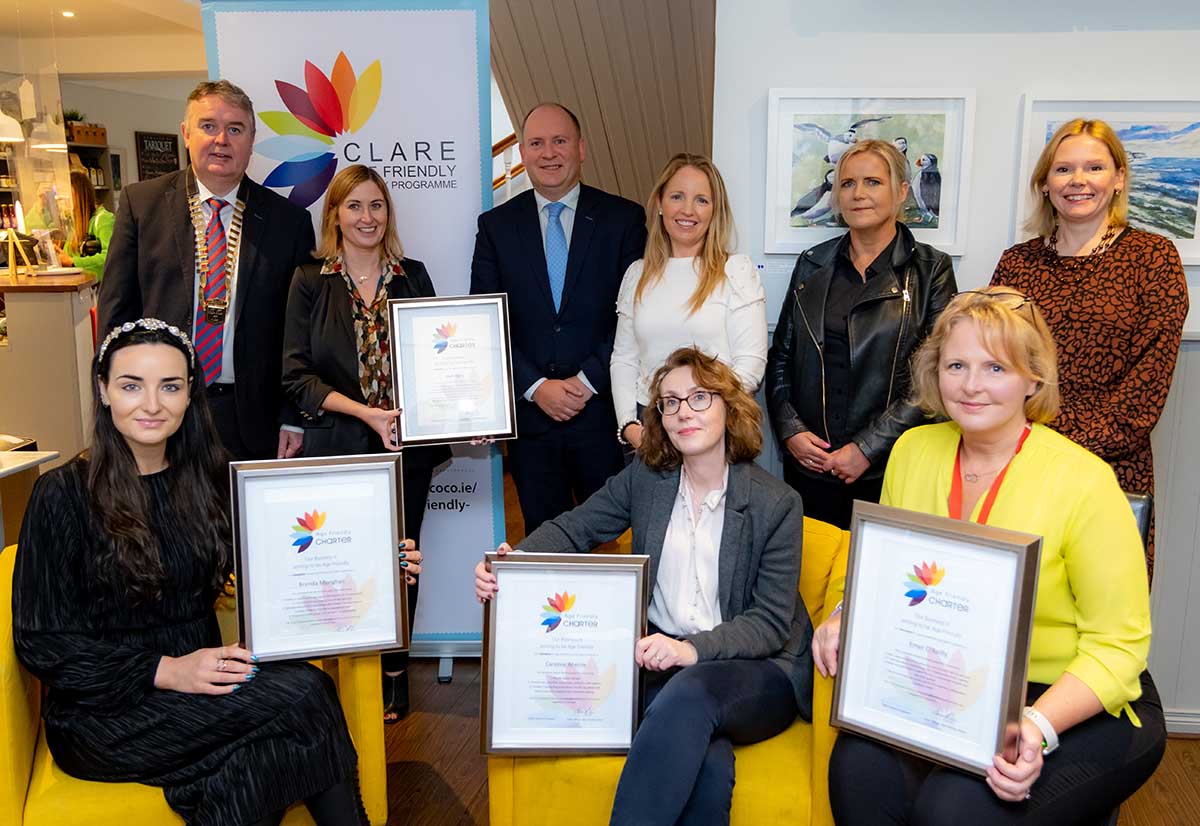 Clare businesses acknowledged as Age Friendly