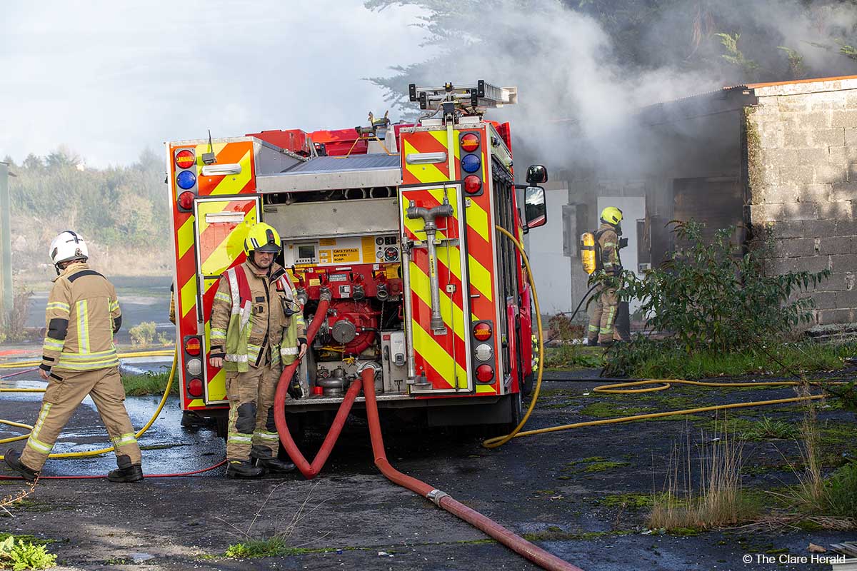 Fire crews deal with blaze in Ennis