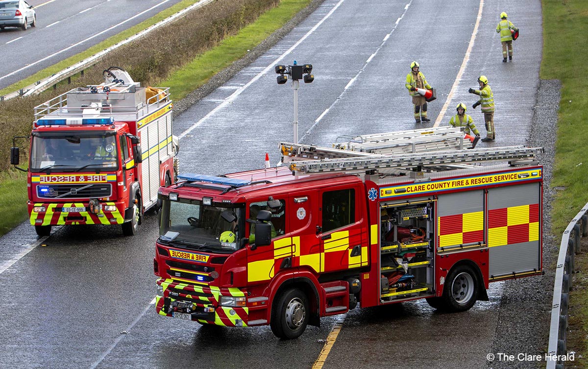 Section of M18 reopens following collision yesterday