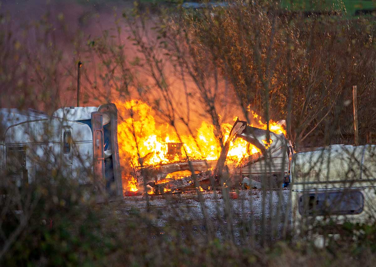 Gardaí investigate caravan fire near Doora