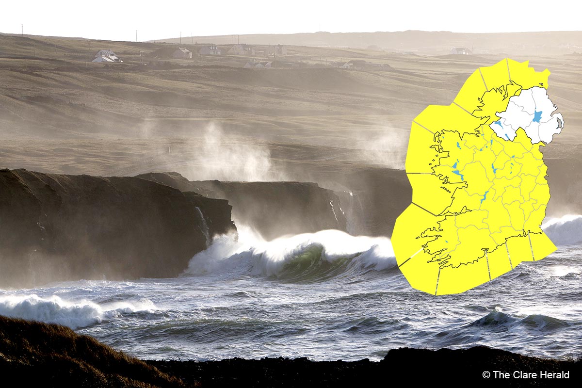 Rain warning for Clare – Gale warning for coastal areas