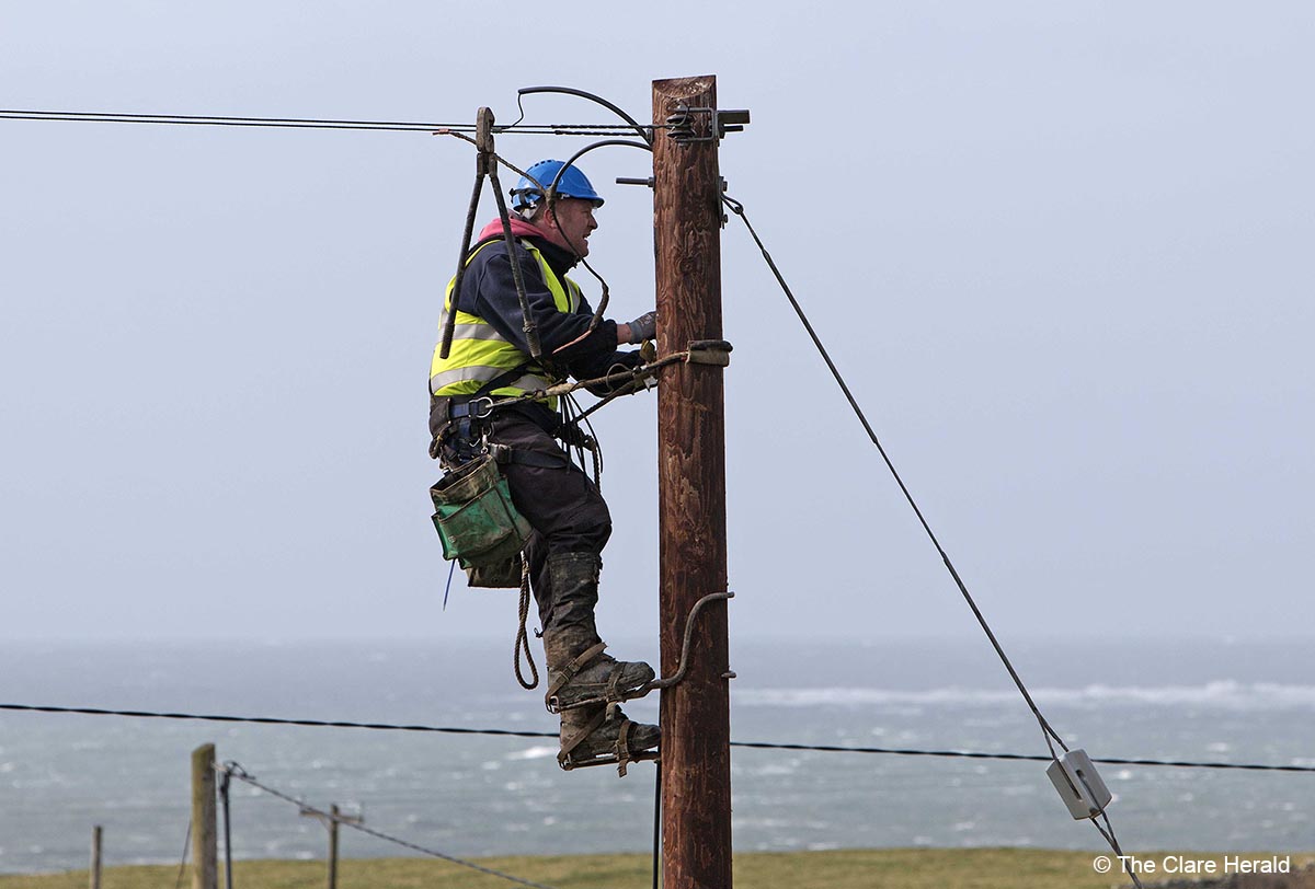 Power outages reported across Clare as winds pick up