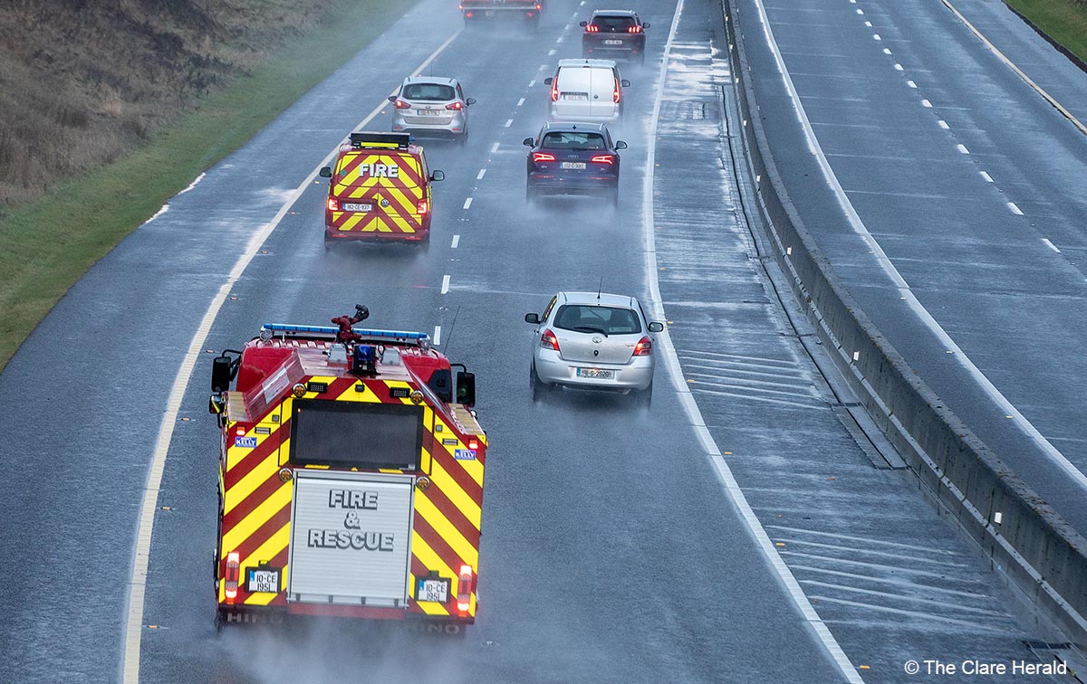 Driver escapes injury in M18 collision