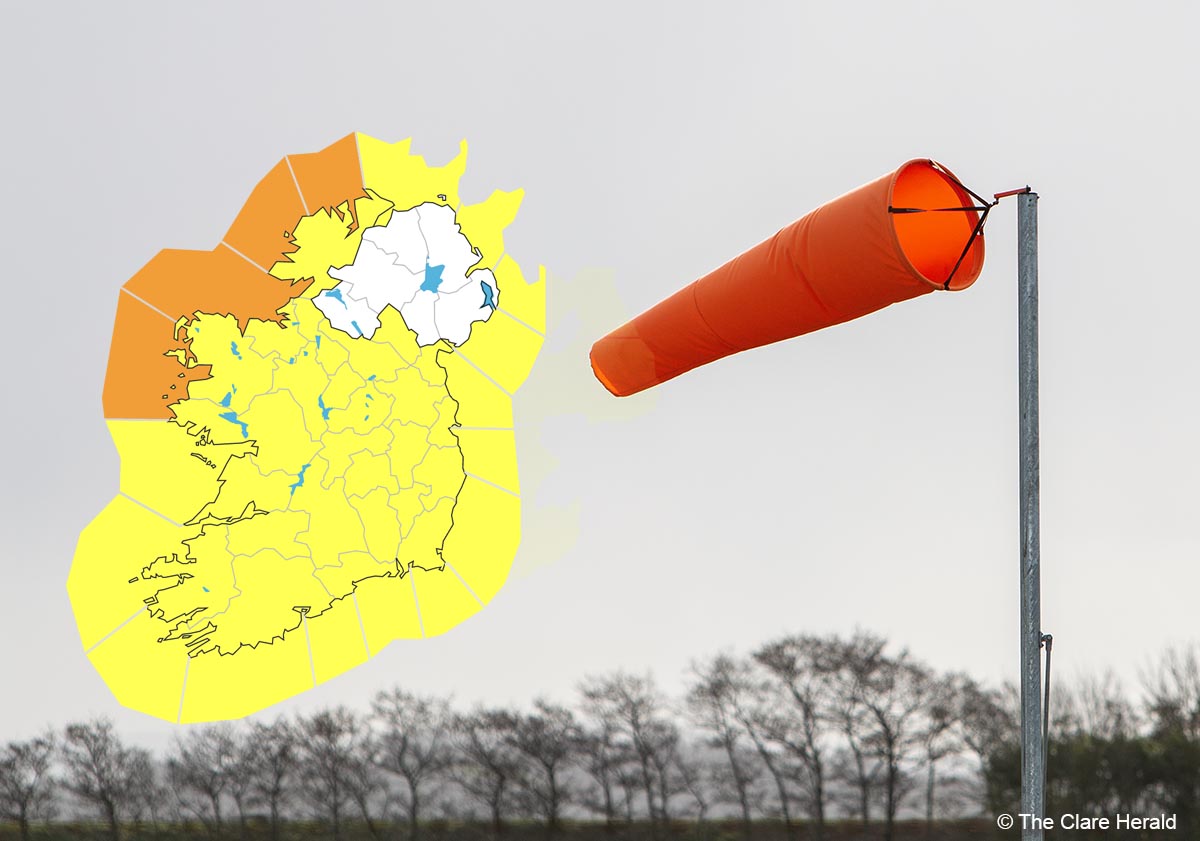 Live Updates: Status Yellow wind warning for Clare