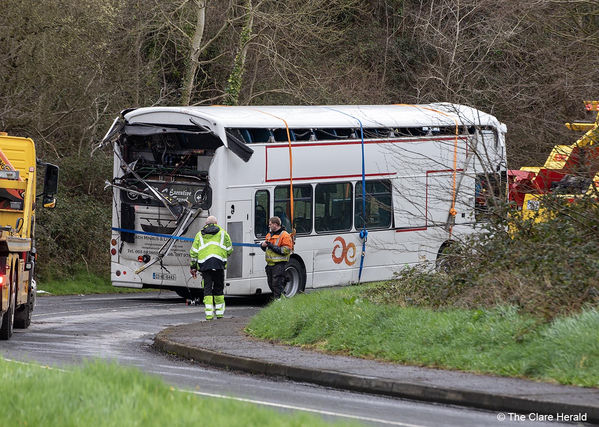 Stolen bus found crashed in N18 underpass
