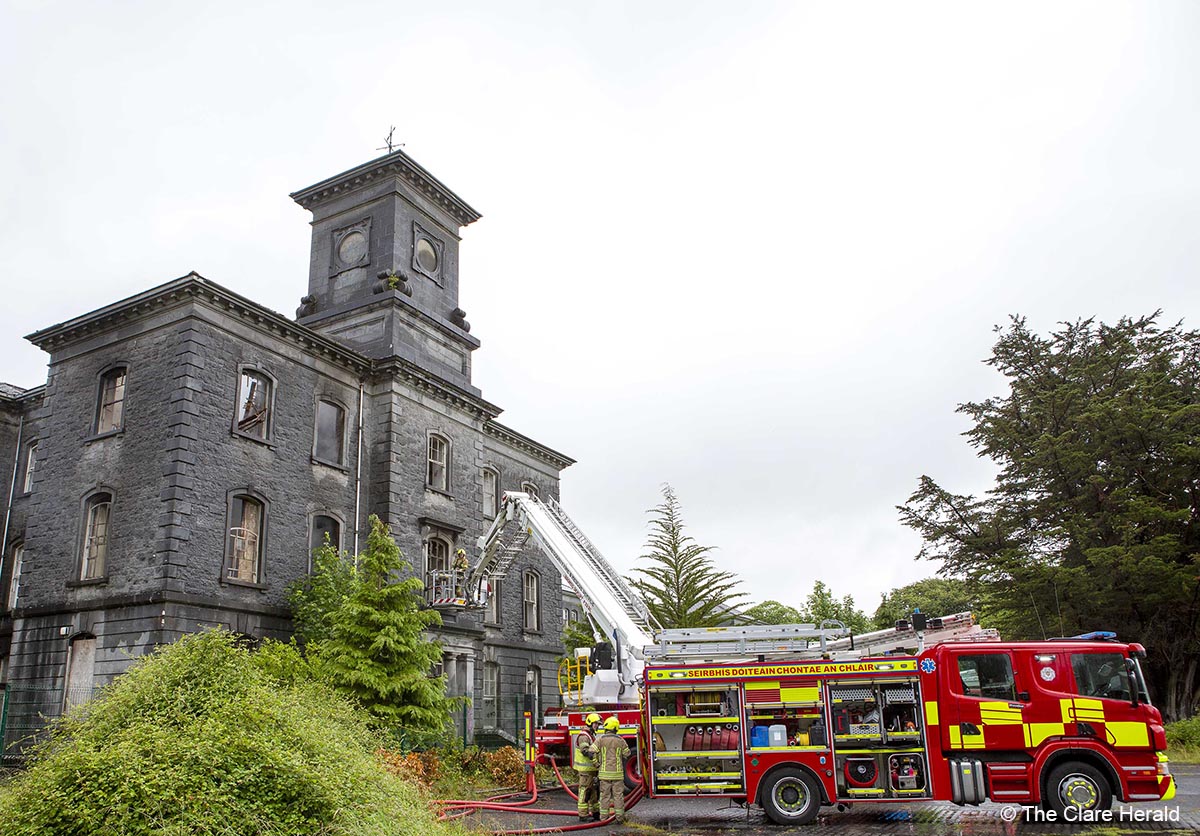 Another fire at former Ennis psychiatric hospital