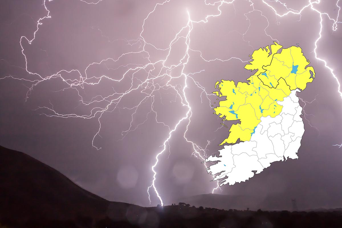 Status Yellow thunderstorm warning for Clare