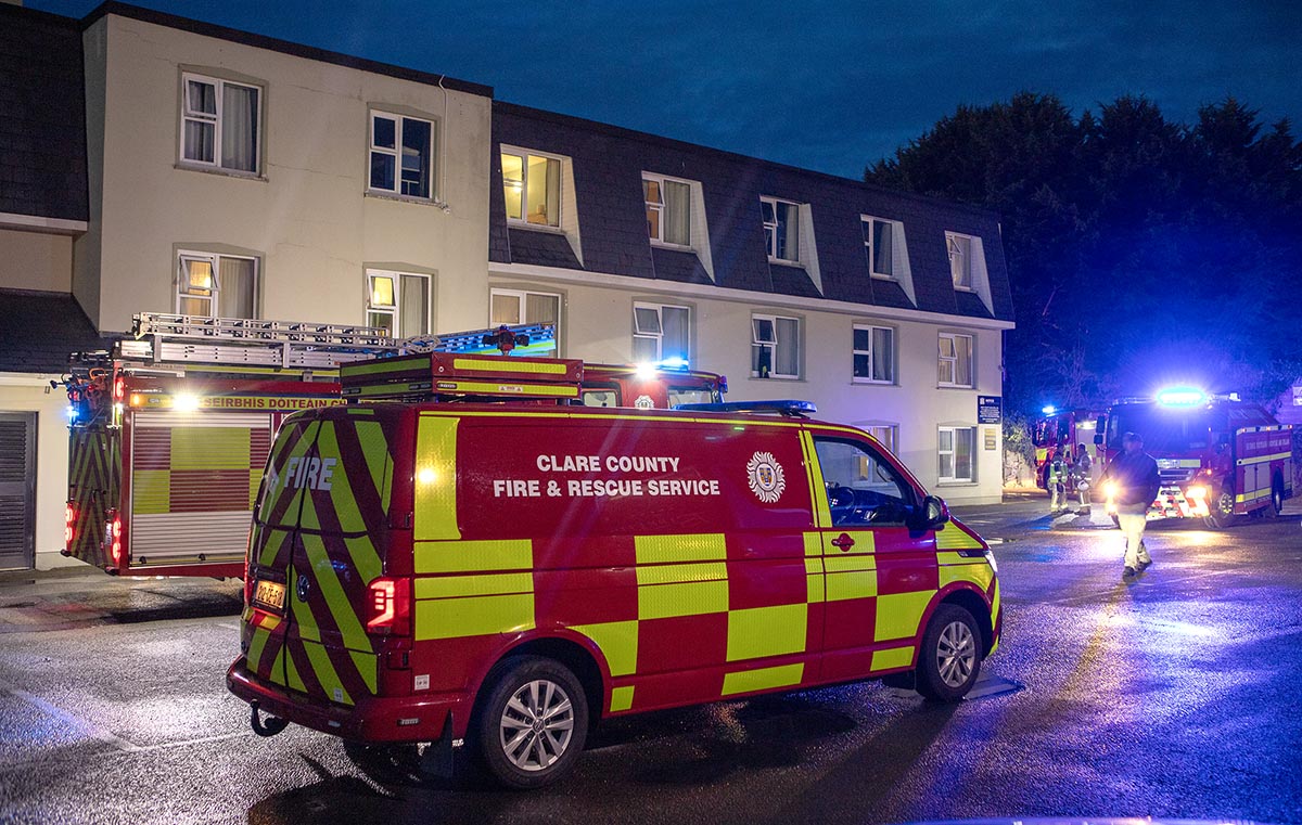 Ennis hotel evacuated after fire reported in guest room