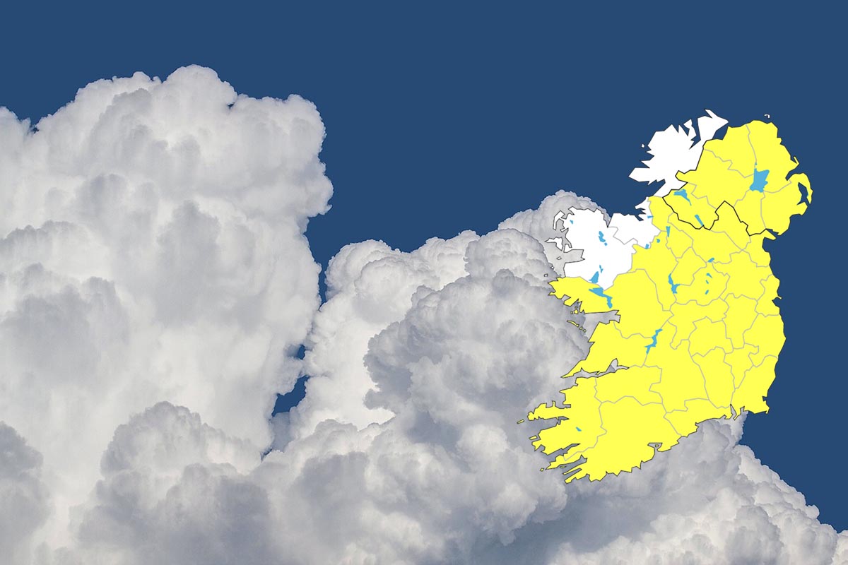 Status Yellow Thunderstorm warning for Clare