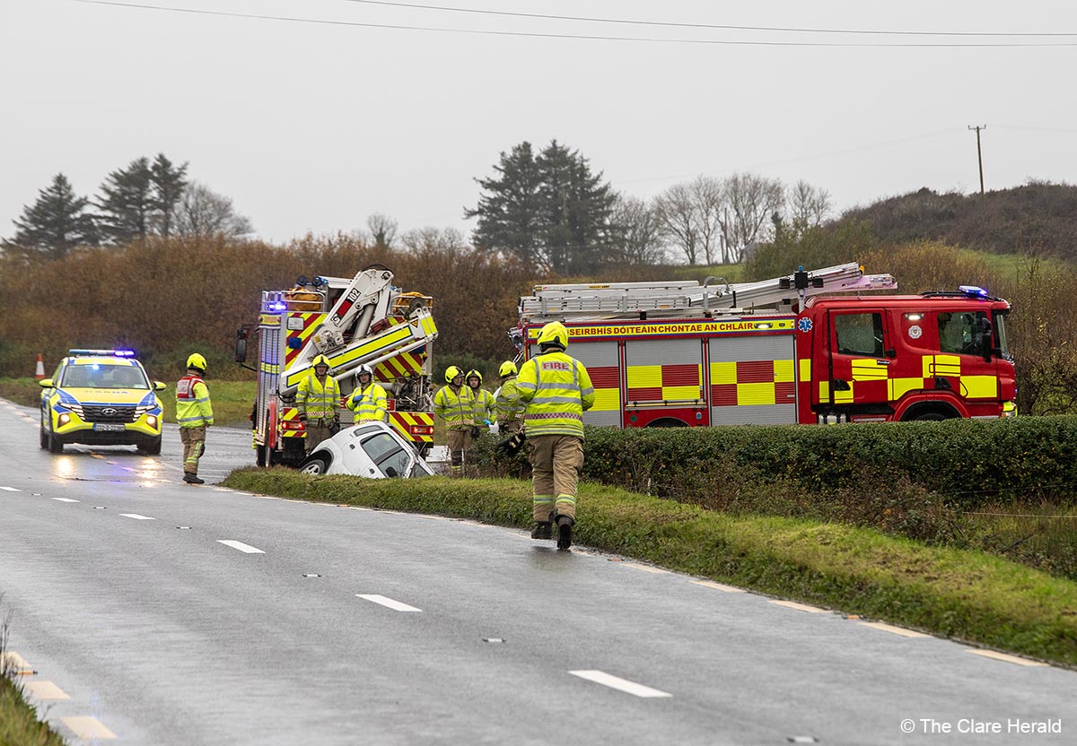 Emergency services deal with collision on N68