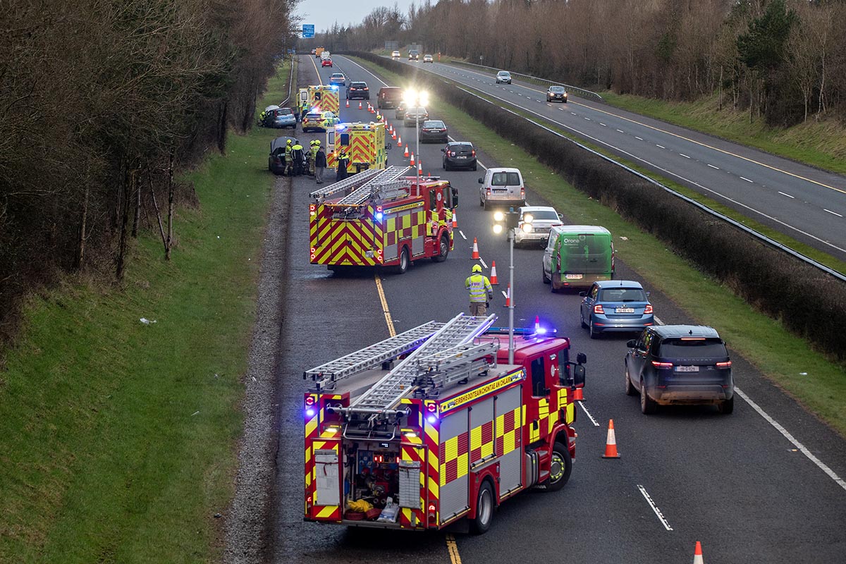 Emergency services deal with collision on M18