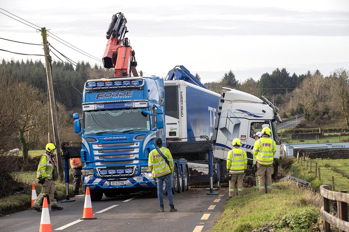 N68 reopens after earlier collision involving truck