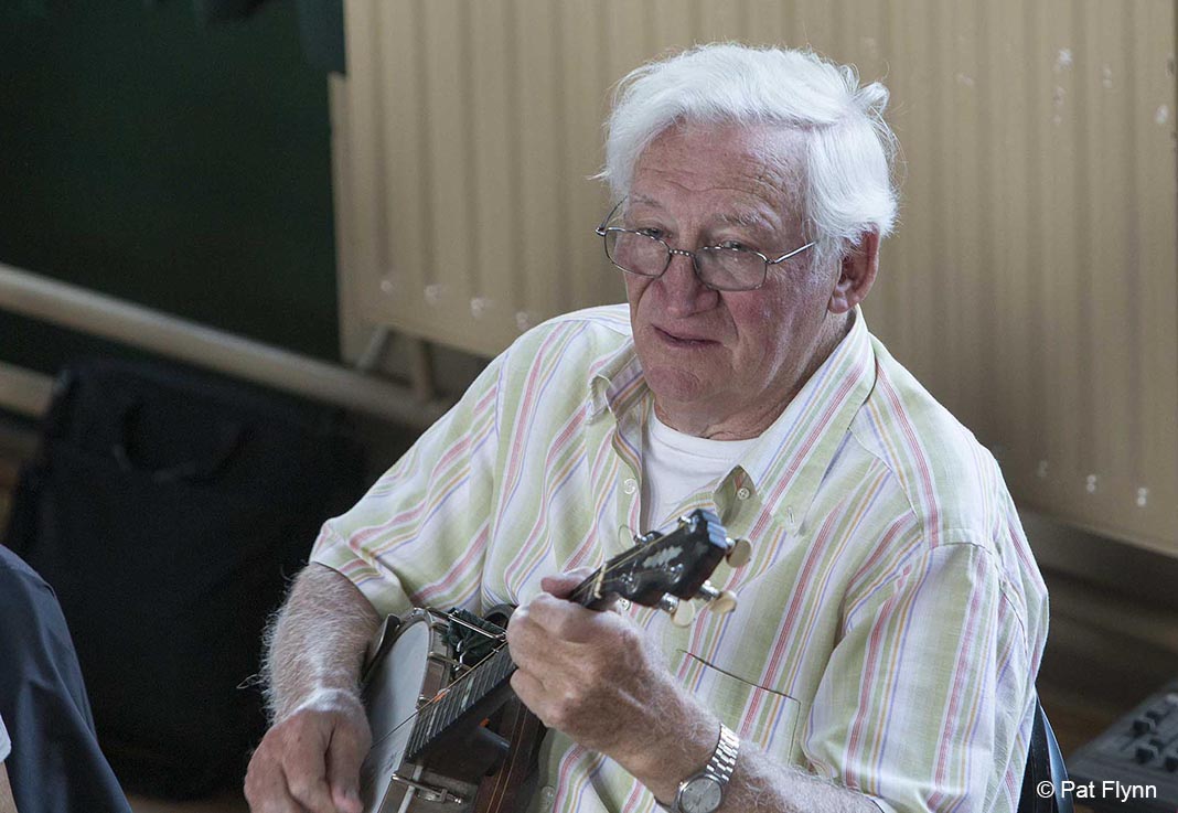 The late Frank Custy pictured a music session he hosted during the 2017 Fleadh Cheoil Na hÉireann.