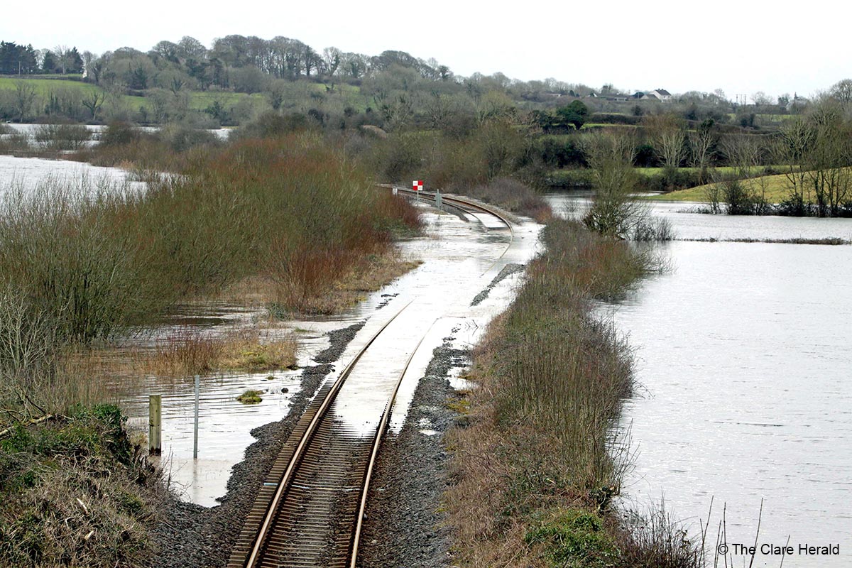 Bus transfers in place as rail line floods at Ballycar