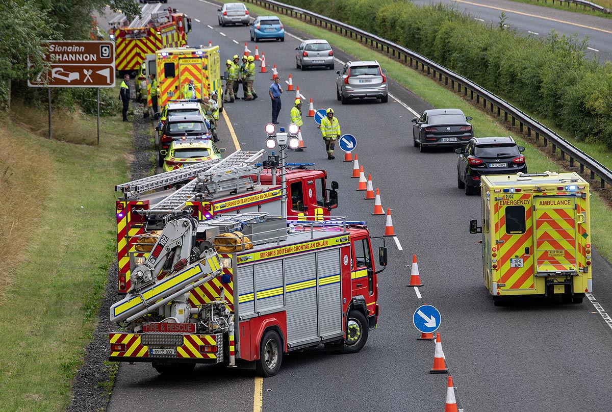 Three taken to hospital following M18 collision