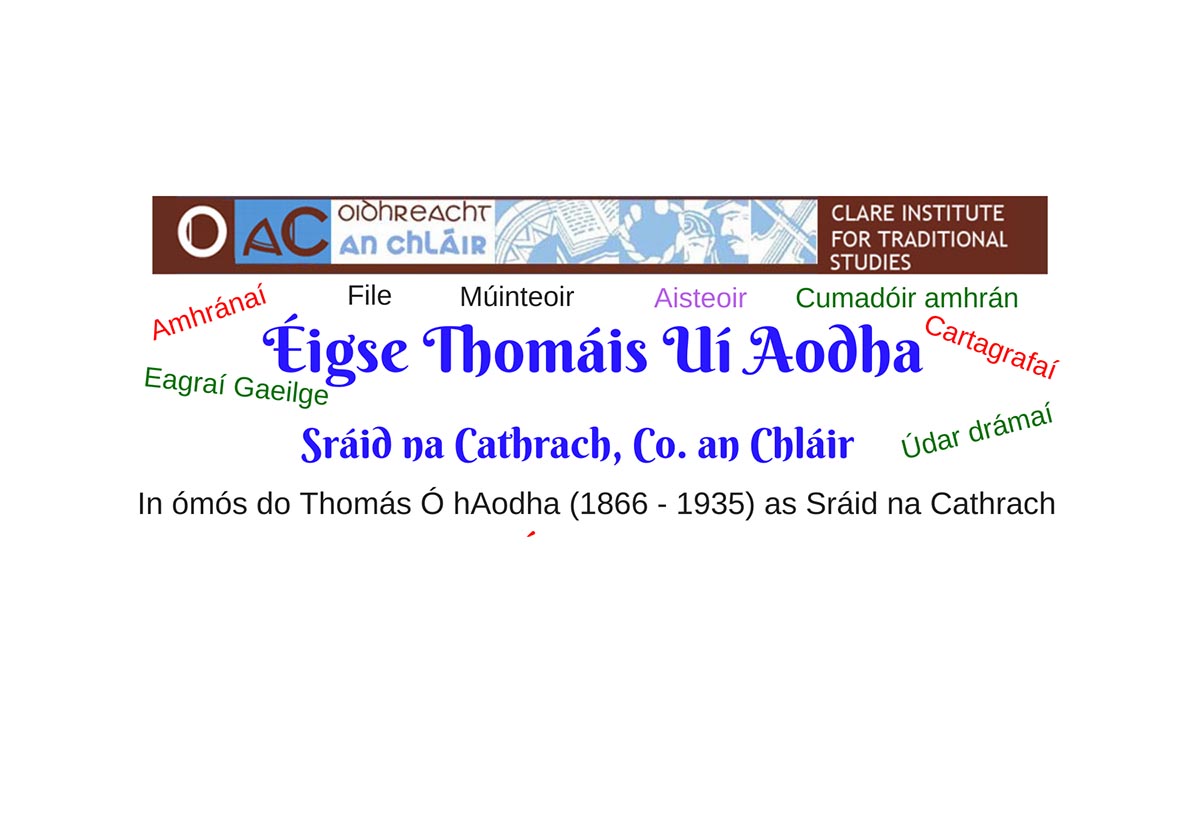 Éigse Thomáis Uí Aodha in Miltown Malbay