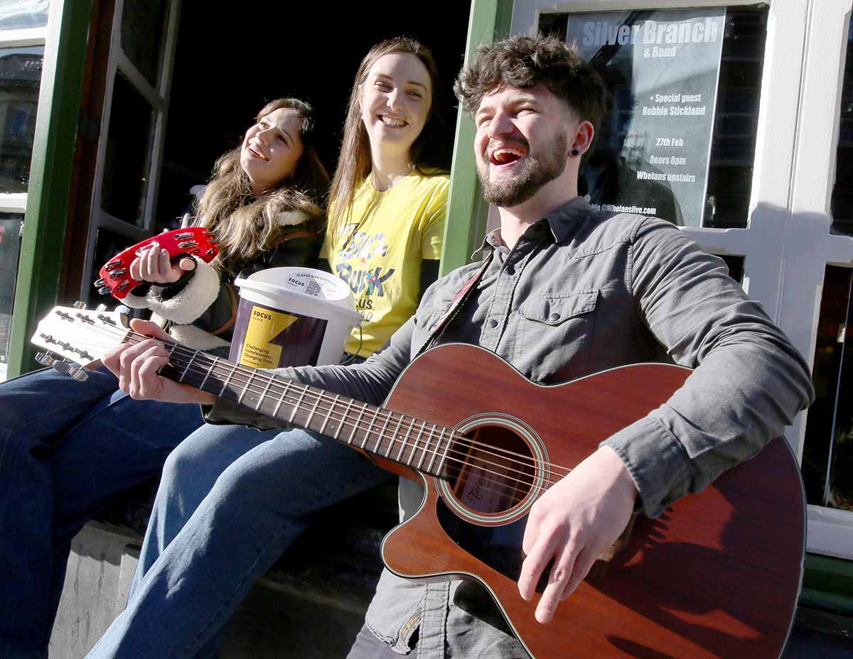 The Big Busk for Focus Ireland in Ennis