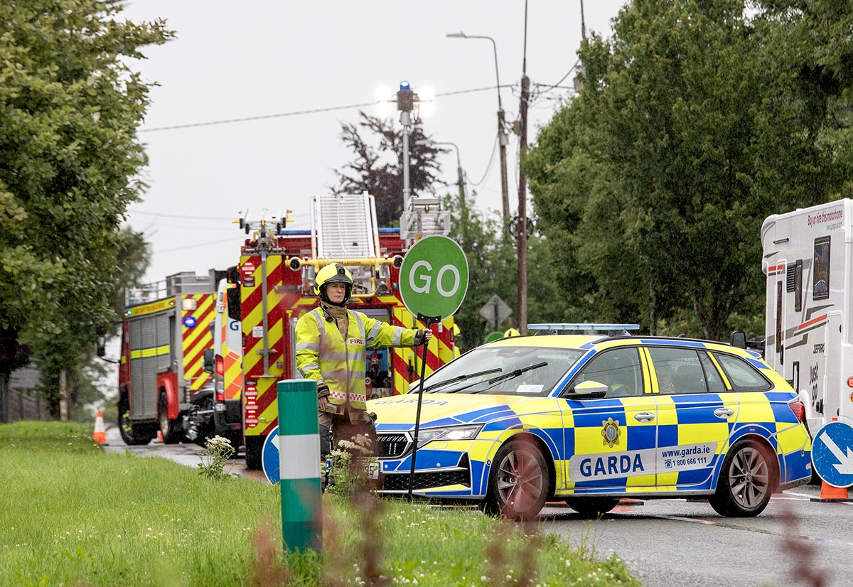 Three taken to hospital after Ennis road collision