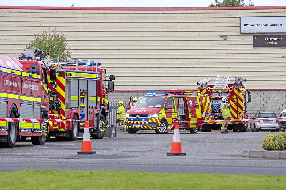 Fire crews deal with chemical spillage in Shannon
