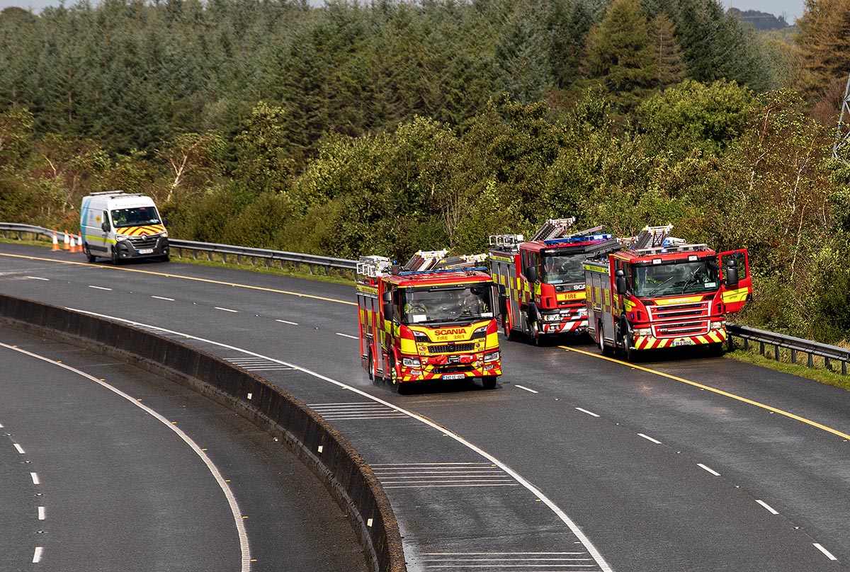 M18 collision cleared and route reopened