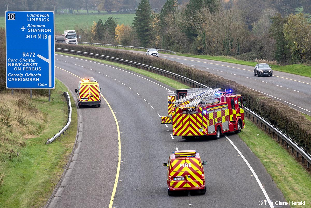 Emergency services deal with separate collisions on M18