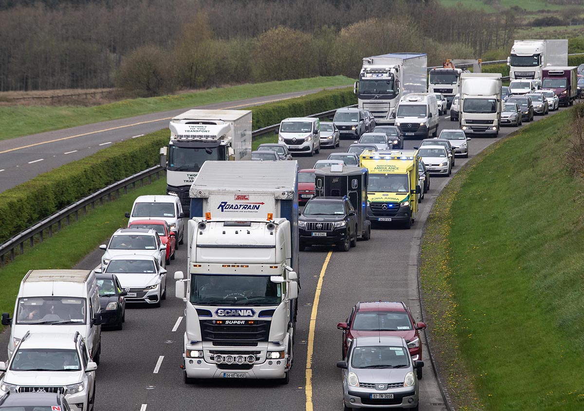 Traffic disruption on M18 and N85 as a result of fuel price protest